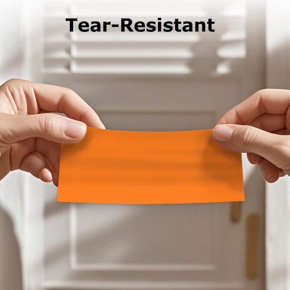 2342 Color Coding Stickers Rectangle 4×2 Inch Vinyl Orange Sticker - Picture 8 of 9
